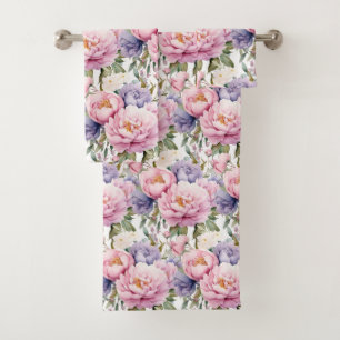 Luxury Bath Towel Set   Pamper Yourself w/ Flowers