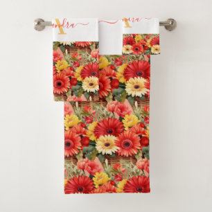 Luxury Bath Towel Set   Pamper Yourself w/ Flowers