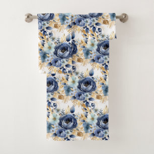 Luxury Bath Towel Set Pamper Yourself w/ Flowers