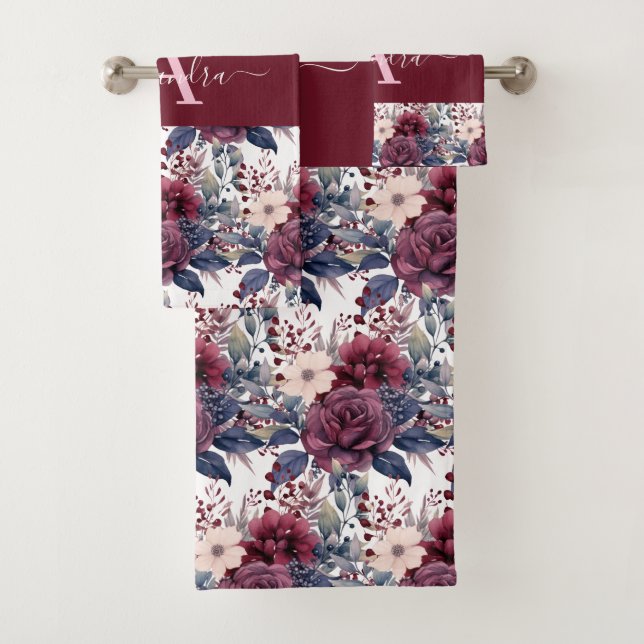 Luxury Bath Towel Set | Pamper Yourself w/ Flowers (Insitu)