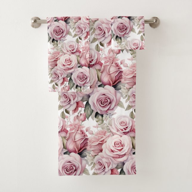 Luxury Bath Towel Set | Pamper Yourself w/ Flowers (Insitu)