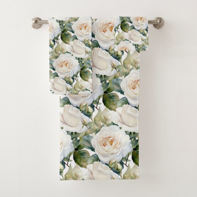 Luxury Bath Towel Set | Pamper Yourself w/ Flowers (Insitu)