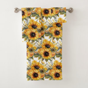 Luxury Bath Towel Set   Pamper Yourself w/ Flowers