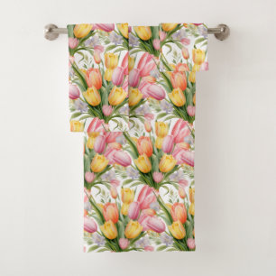 Luxury Bath Towel Set   Pamper Yourself w/ Flowers