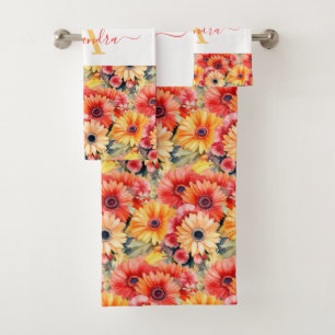Luxury Bath Towel Set   Pamper Yourself w/ Flowers