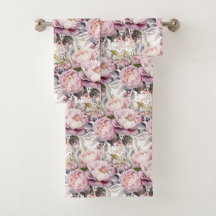 Luxury Bath Towel Set   Pamper Yourself w/ Flowers