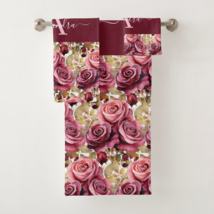 Luxury Bath Towel Set   Pamper Yourself w/ Flowers
