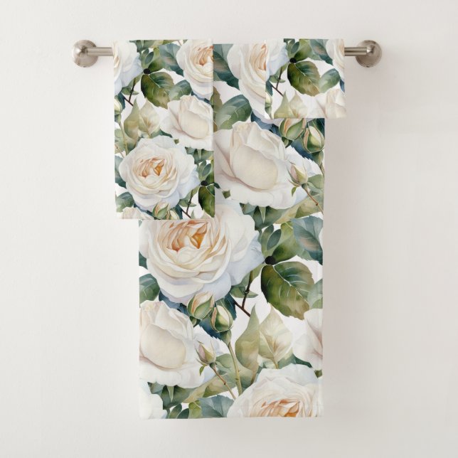 Luxury Bath Towel Set | Pamper Yourself w/ Flowers (Insitu)