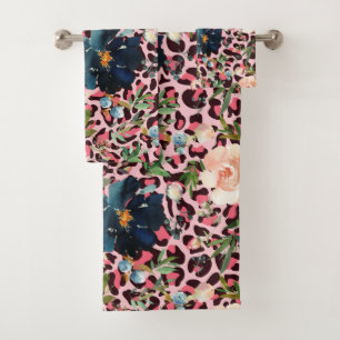 Luxury Bath Towel Set Pamper Yourself w/ Flowers