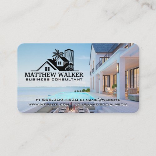 Luxury Beach Home | Ocean View | Realtor Business Card