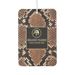 Luxury Beauty Salon Brand Brown Snake Skin Air Freshener