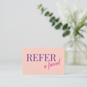Luxury Beauty Salon Hair Stylists Lash Artists Referral Card