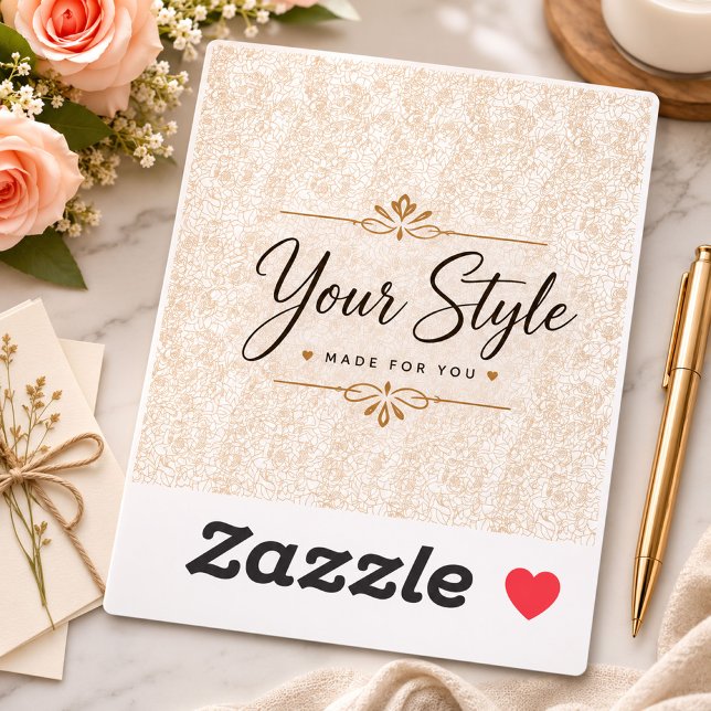 Luxury Beige Floral Vinyl Stickers (Creator Uploaded)