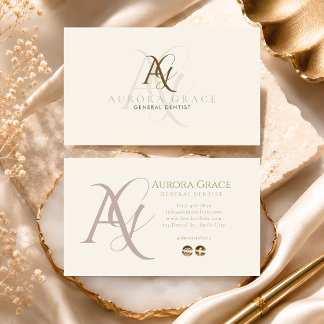 Luxury beige gold Business Card
