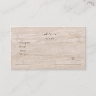 Luxury Beige Stone Marble Gold Botanical Business Card