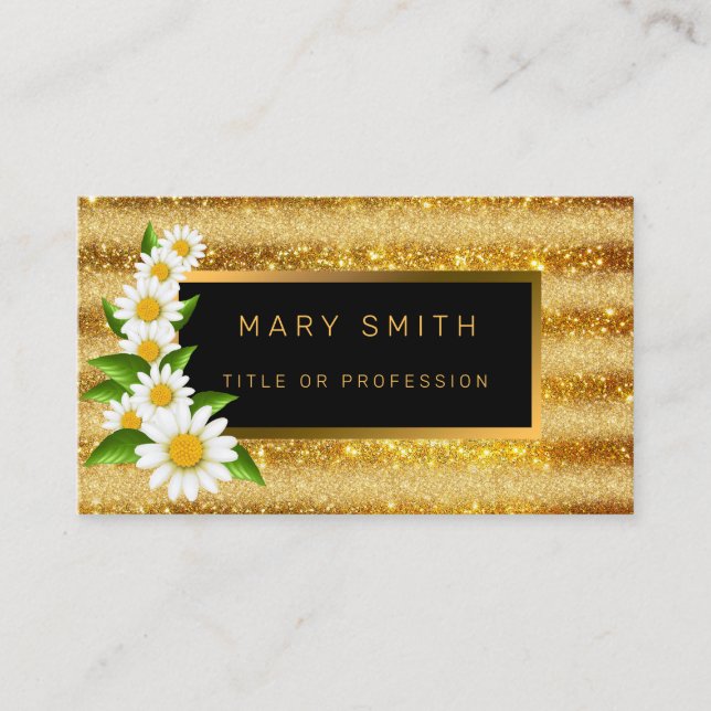 Luxury Best Popular Gold Glitter Business Card (Front)