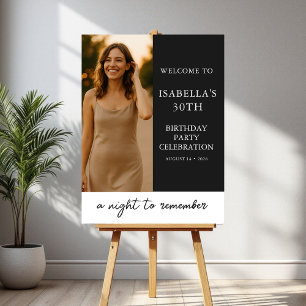 Luxury Birthday Party Photo Welcome Foam Board