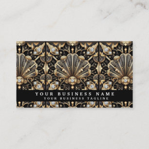 Luxury Black and Gold Art Deco Business Cards