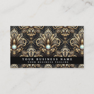 Luxury Black and Gold Art Deco Business Cards