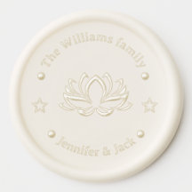 Luxury Black and Gold Faux Wax Seal Wedding Sticke