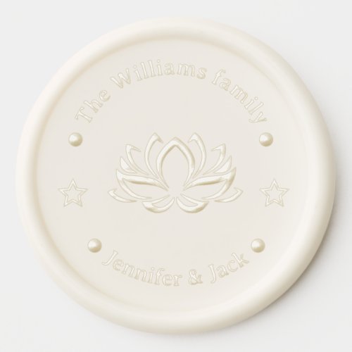 Luxury Black and Gold Faux Wax Seal Wedding Sticke Sticker