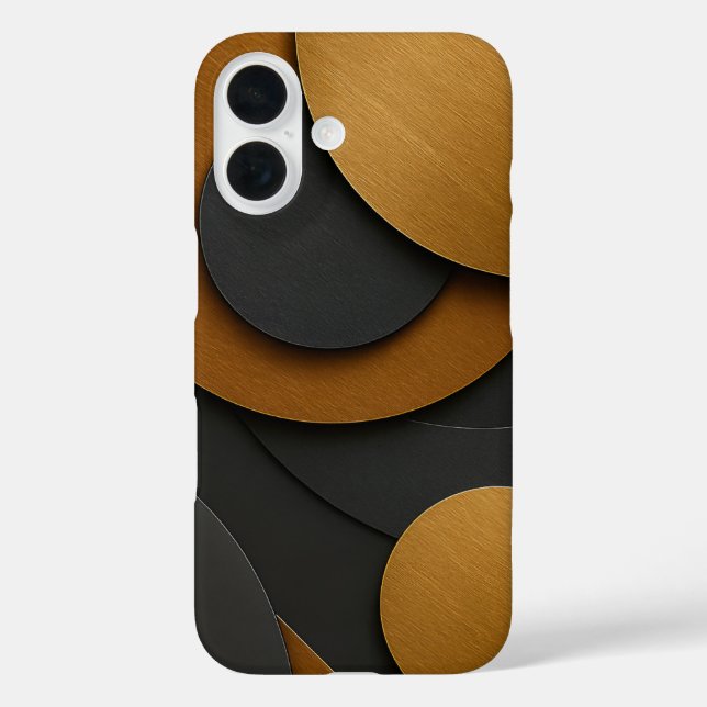 Luxury Black and Gold Geometric Abstract Design Case-Mate iPhone Case (Back)