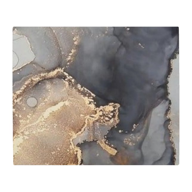Luxury Black and Gold Marble Metal Wall Art (Front)