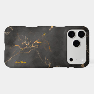 Luxury black and gold marble phone case. iPhone 17 pro max case