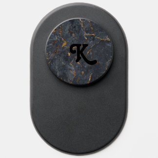 Luxury black and gold marble texture PopSocket