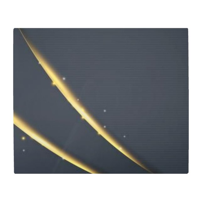 Luxury Black and Gold Metal Wall Art (Front)
