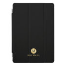 Luxury Black and Gold Personalized Monogram iPad Pro Cover Luxury Black and Gold Personalized Monogram iPad Pro Cover