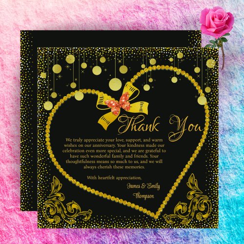 Luxury Black and Gold Wedding Anniversary