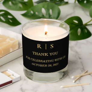 Luxury Black and Gold Wedding Scented Candle