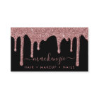 Luxury Black and Rose Gold Sparkle Glitter Drips