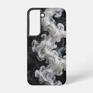 Luxury Black and White Ink Smoke Swirl Samsung Galaxy S22 Case