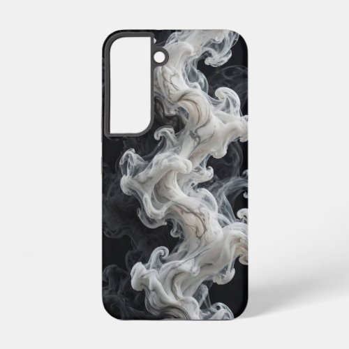 Luxury Black and White Ink Smoke Swirl Samsung Galaxy S22 Case