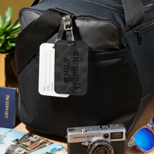 Luxury black background luggage luggage tag