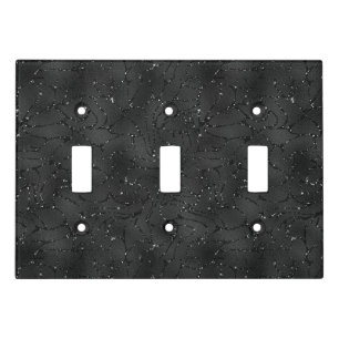 Luxury black background pattern with sparkles light switch cover