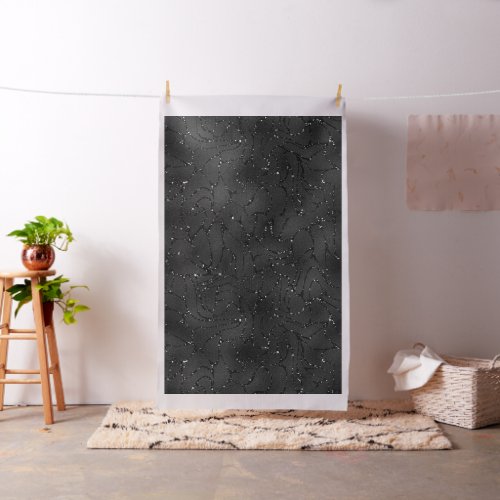 Luxury black background with white sparkles fabric