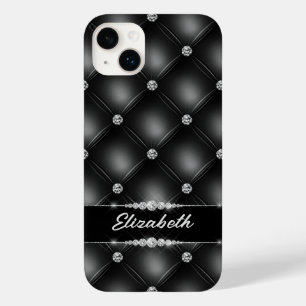 Luxury Black Bling Sparkle Diamond Custom Name Case-Mate iPhone 14 Plus Case