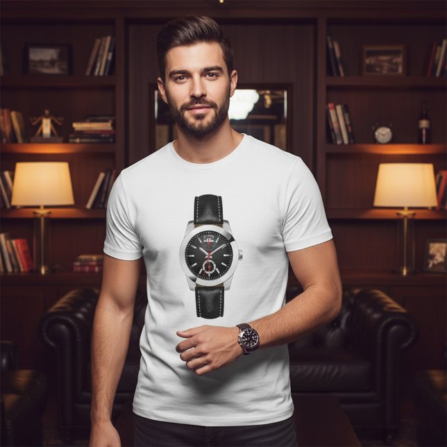 Luxury Black Chronograph Watch Stylish Timepiece  T-Shirt (Creator Uploaded)