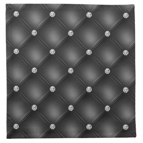 Luxury Black Diamond Tufted Pattern Cloth Napkin