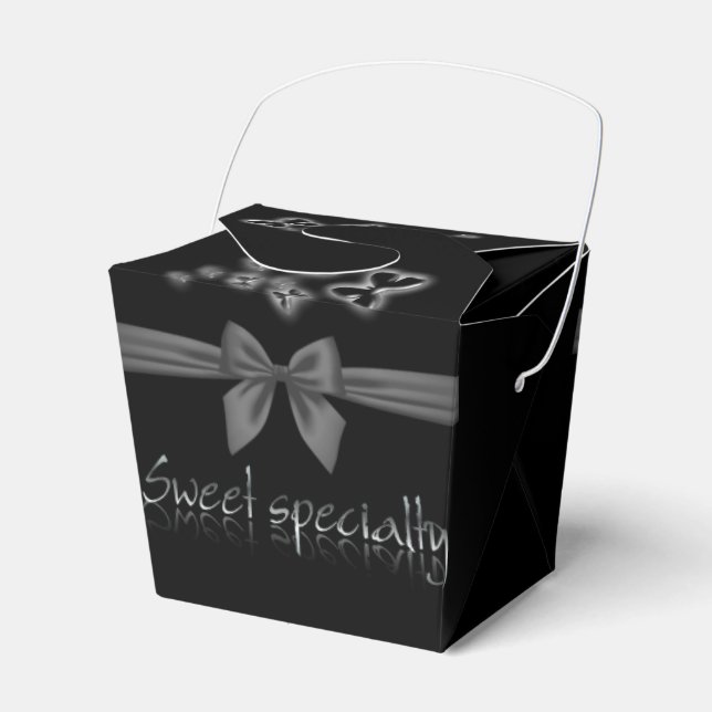 luxury black for sweets favor boxes (Front Side)