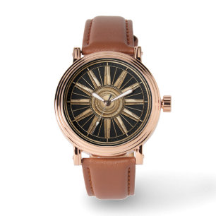 Luxury Black & Gold 3D Geometric Watch Face – Prem
