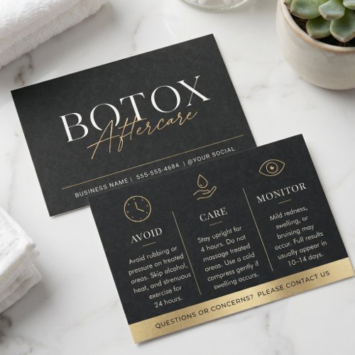 Luxury Black Gold Botox Aftercare Guide