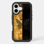 Luxury Black &amp; Gold Butterfly Phone Case - Glitter