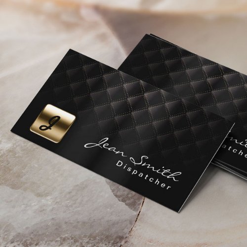 Luxury Black  Gold Dispatcher Business Card