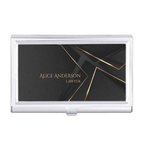 Luxury black gold elegant Classy Professional Business Card Case