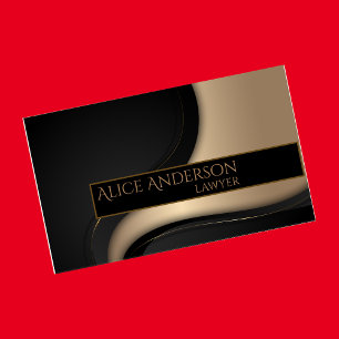 Luxury black gold elegant lawyer  Business Card