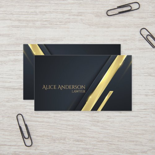 Luxury black gold elegant lawyer  Business Card